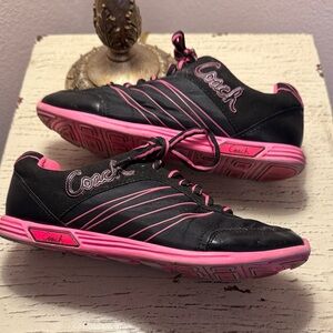 Coach Women's Black and Pink Athletic Sneakers